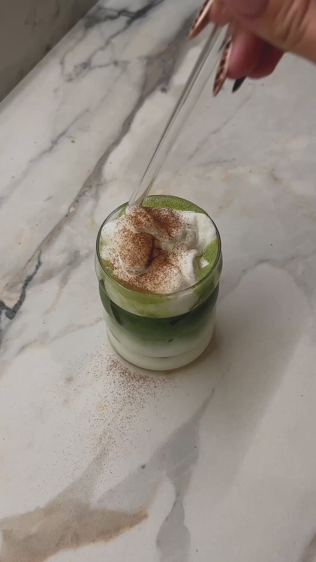 cinnamon bun matcha
